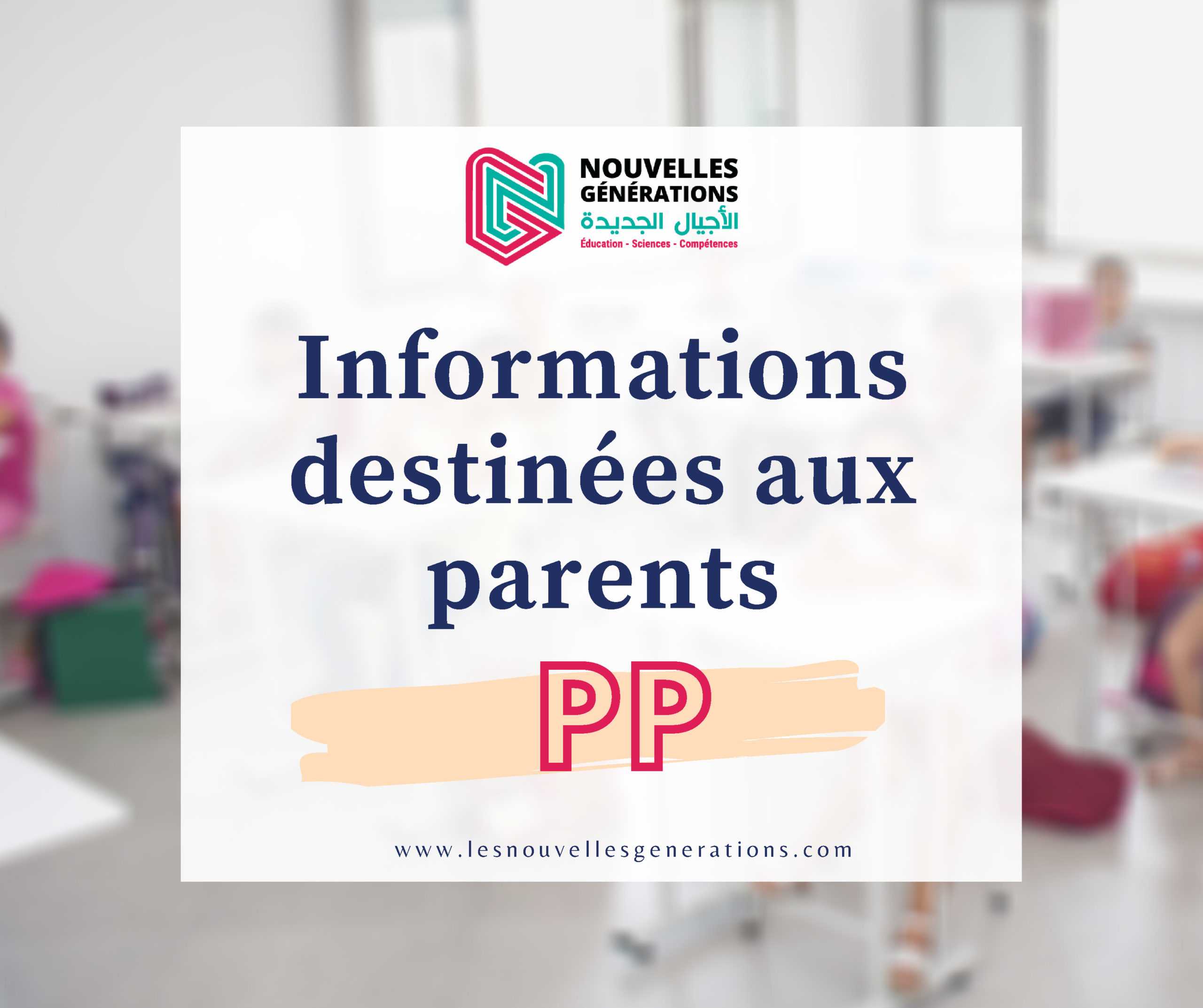 Programme primaire(PP) : informations destinées aux parents