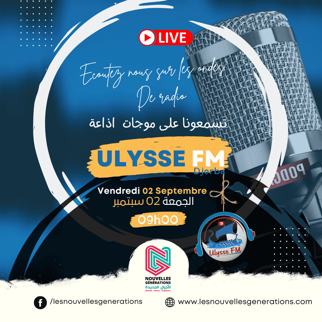 Passage sur les ondes du radio Ulysse FM Djerba 02.09.2022